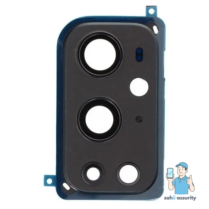 Camera Lens Glass with Frame for OnePlus 9 Pro Black thumbnail